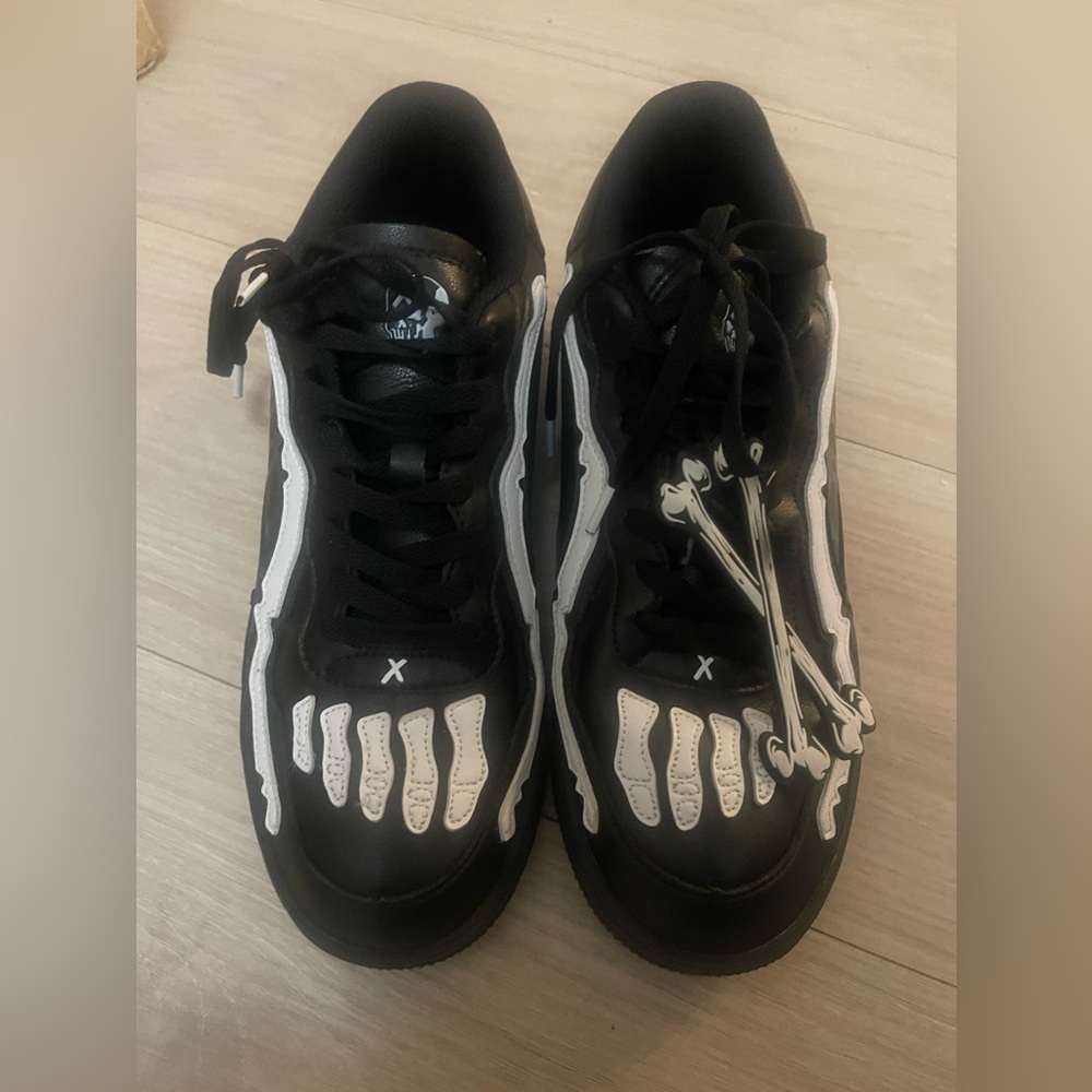 Brand X Bones Shoes Mens Size 9 black  Sneakers Lace Up Streetwear no box